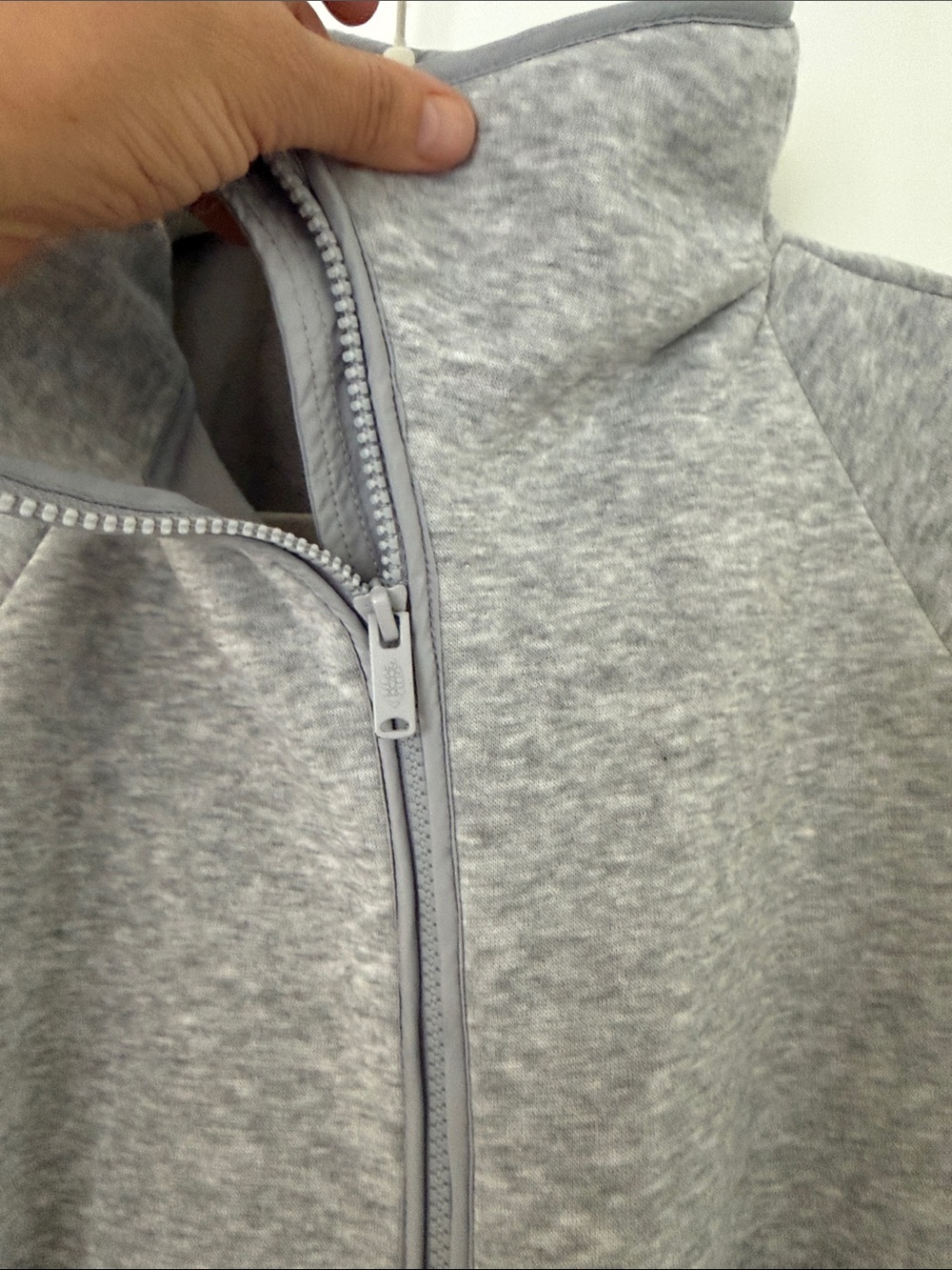 Free People Light Heather Gray Zip-Up Gia Fleece  Jacket - Picture 7 of 11